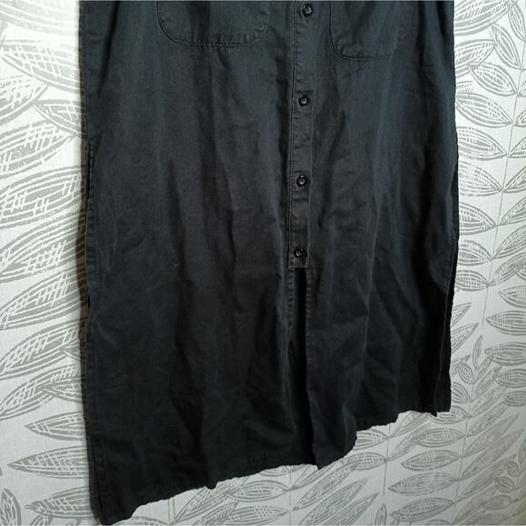 Pistola Sleeveless Tunic Top Button Down Split Sides Black Neutral - Picture 3 of 6
